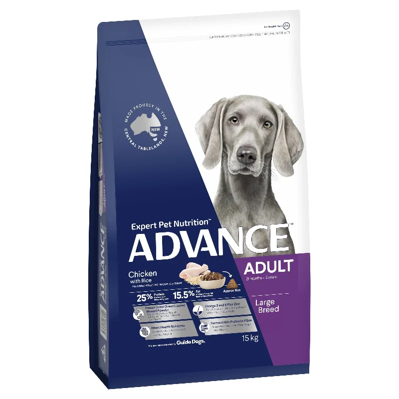 Advance Chicken and Rice Large Breed Adult Dog Dry Food 15kg