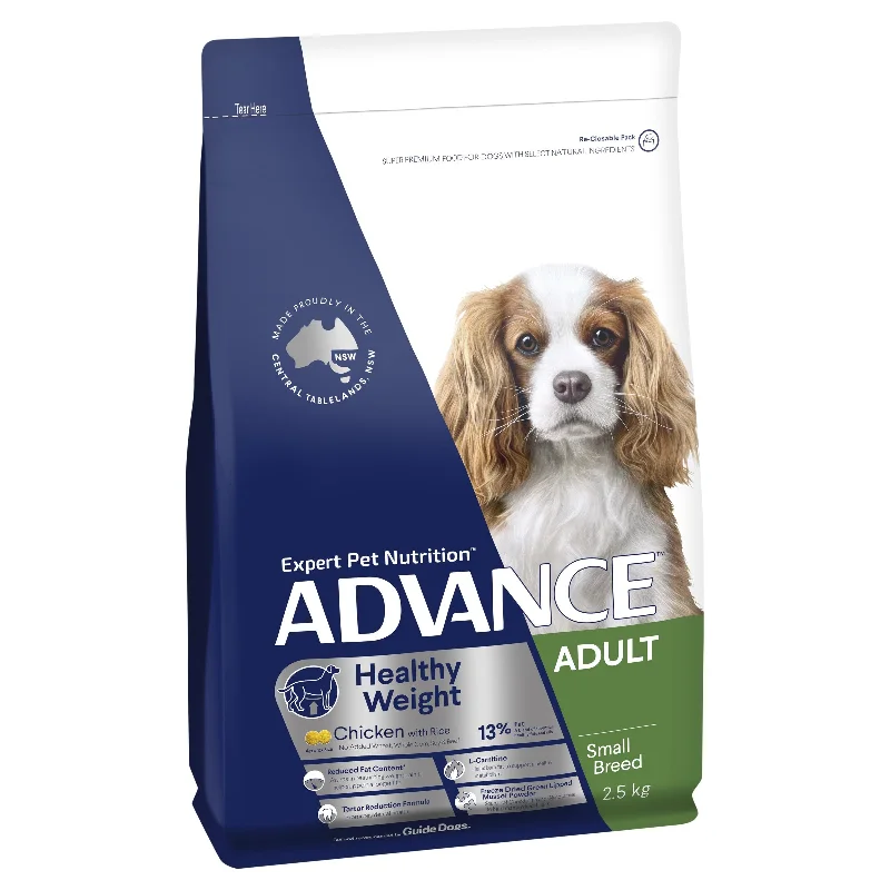 Advance Chicken and Rice Healthy Weight Small Breed Adult Dog Dry Food 2.5kg