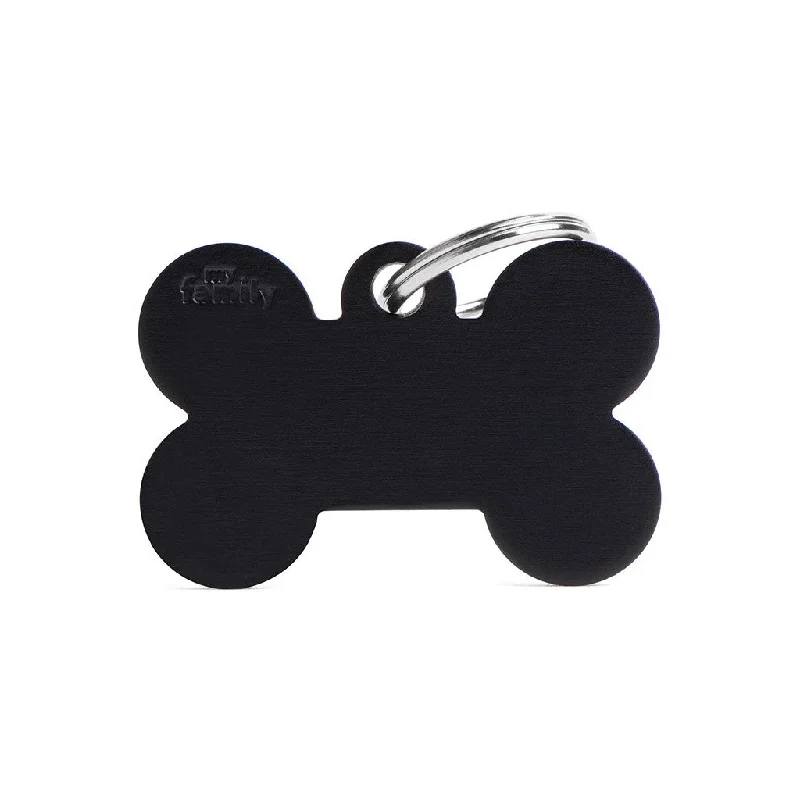 Basic Collection Big Bone Black in Aluminum ID Tag