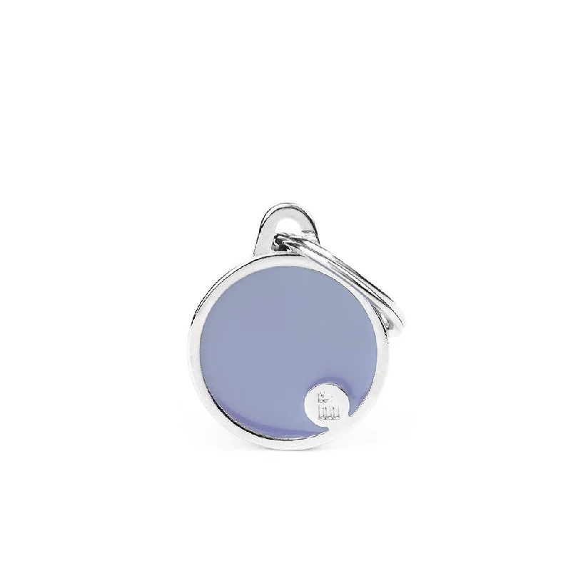 Basic Handmade Small Lilac Circle ID Tag