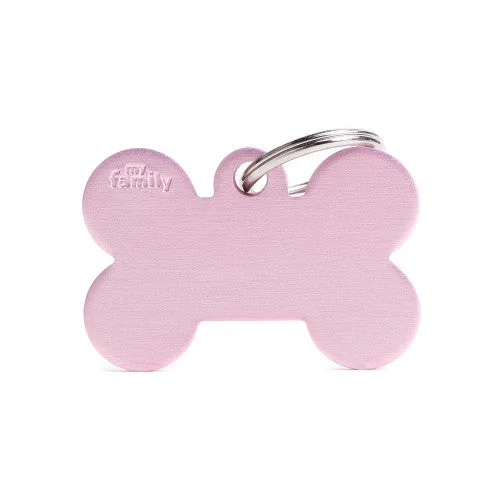 Basic Collection Big Bone Aluminum Pink ID Tag