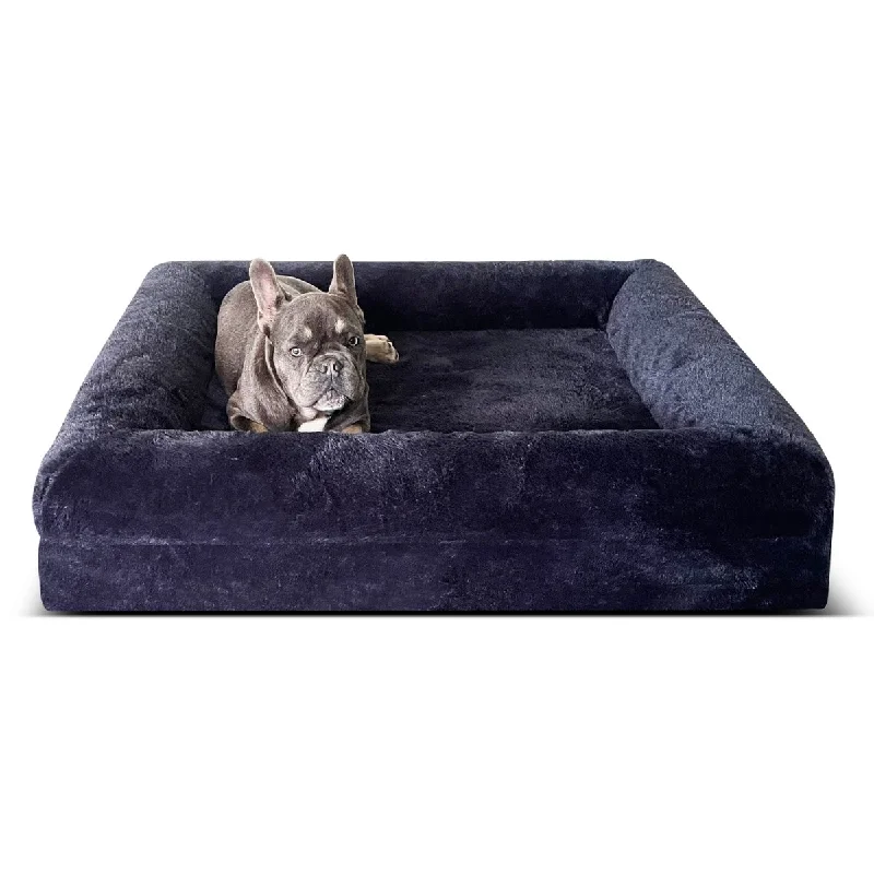 Dazy Dog Orthopaedic Memory Foam Dog Bed Midnight Blue Plush