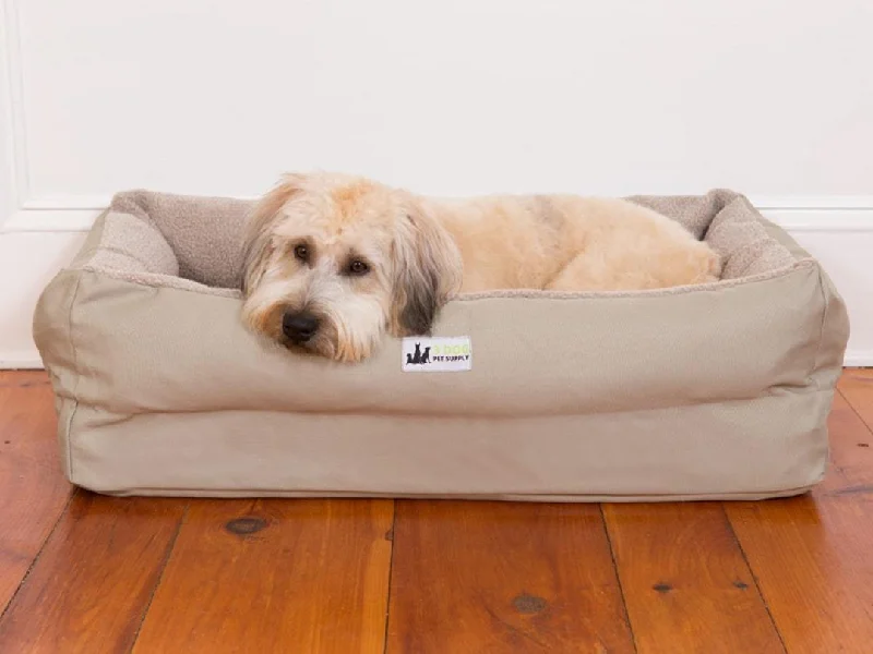 EZ-Wash Fleece Lounger Memory Foam Dog Bed