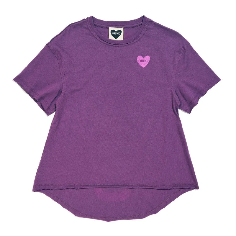 Found My Animal Big Full Heart T-Shirt, Purple + Tulip