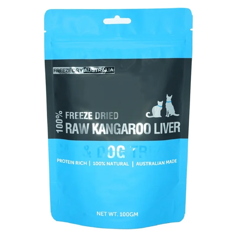 Freeze Dried Cat & Dog Treat - Raw Kangaroo Liver - 100 g