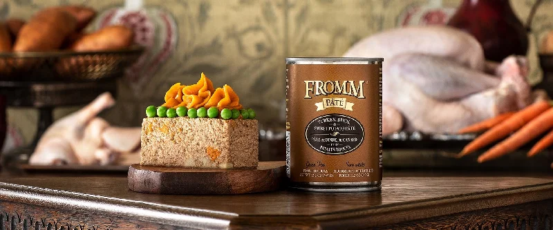 Fromm Gold Grain Free Turkey Duck and Sweet Potato Pate Canned Dog Food 12 oz.