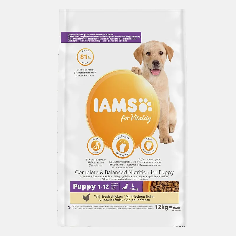 IAMS Vitality Large Breed Puppy Food with Fresh Chicken