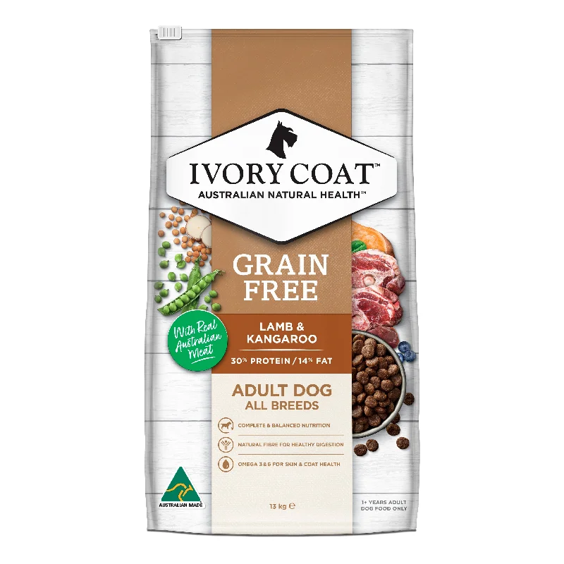 Ivory Coat - Grain Free Adult Dry Dog Food Lamb & Kangaroo (13kg)