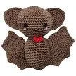 Knit Knacks Bat Damon Organic Cotton Small Dog Toy