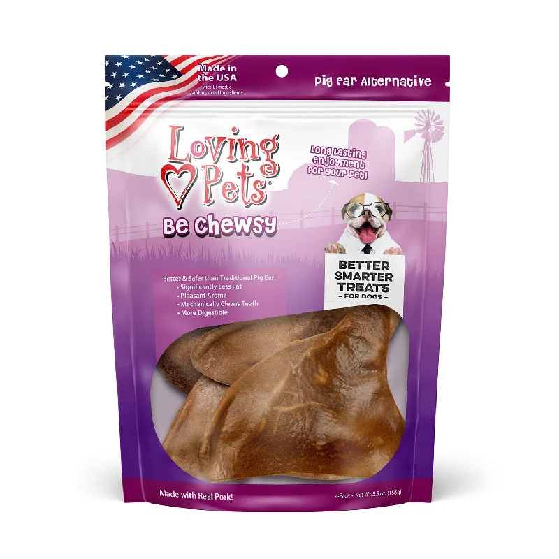 Loving Pets Be Chewsy Pig Ears, 4pk