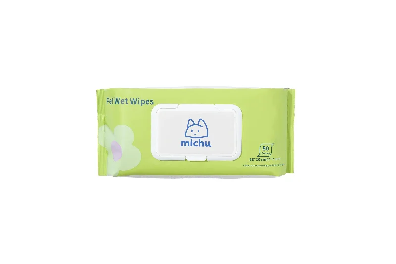 Michu Cotton Bubble Pet Wipes 80 Pack