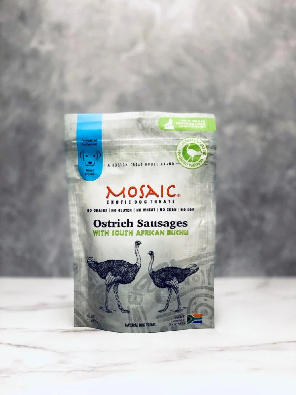 Mosaic South African Ostrich Sausages Infused with Buchu, 3 oz