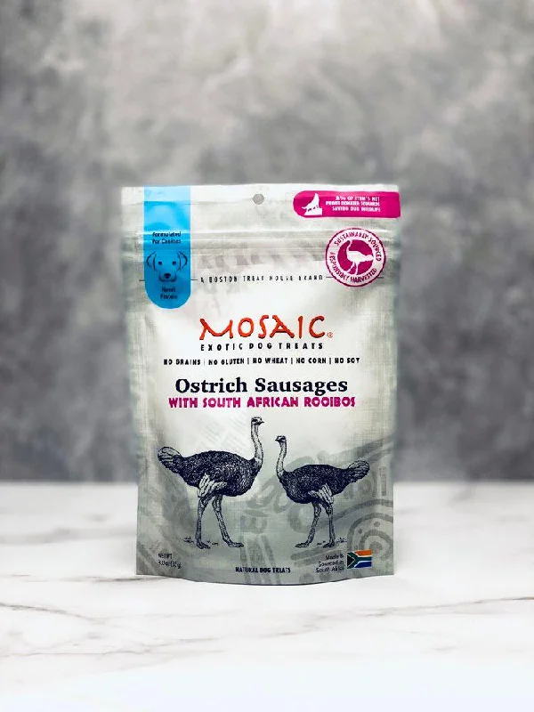 Mosaic South African Ostrich Sausages Infused with Rooibos, 3 oz