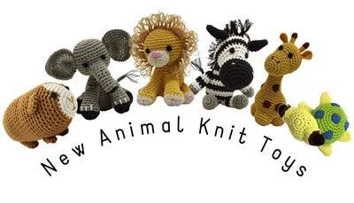 Knit Knacks New Animal Collection Dog Toy