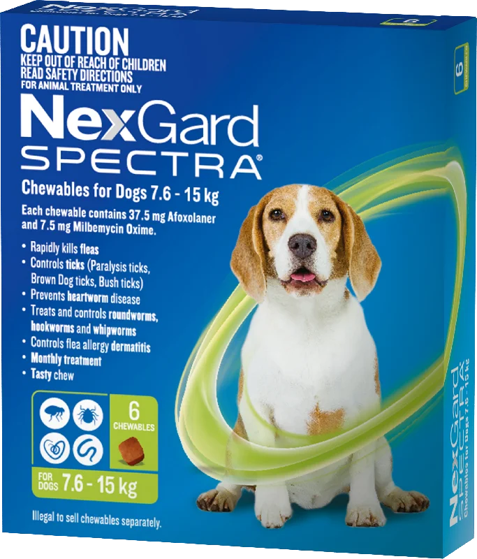 NexGard Spectra - Chewables for Dogs (7.6-15kg) (6pk)