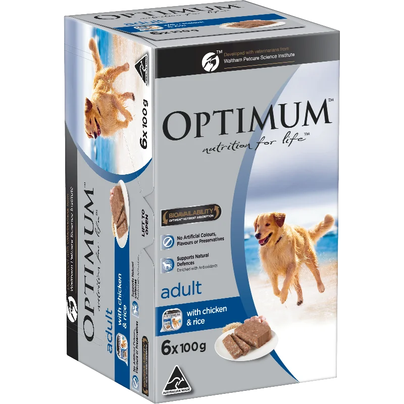 Optimum Dog Adult Chicken & Rice 100g x 6