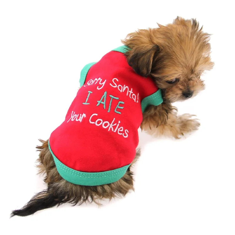 Parisian Pet Sorry Santa Holiday Dog Tank Red