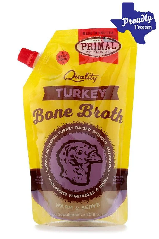 Primal Turkey Bone Broth Frozen Supplement for Pets