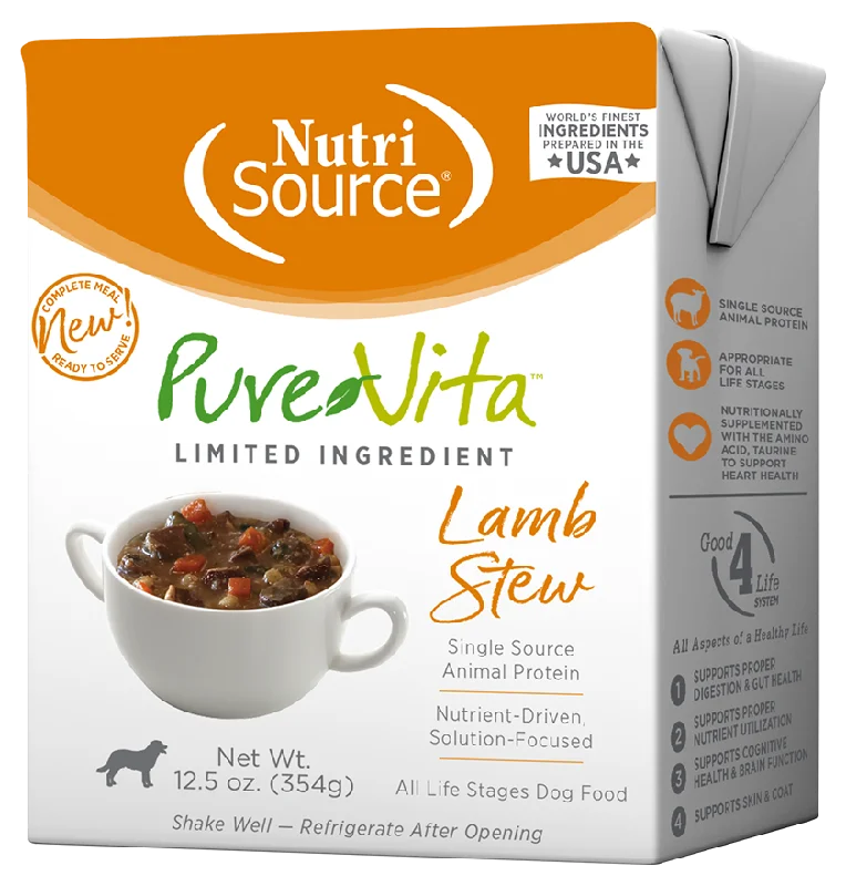 PureVita Grain Inclusive Lamb Stew Wet Dog Food