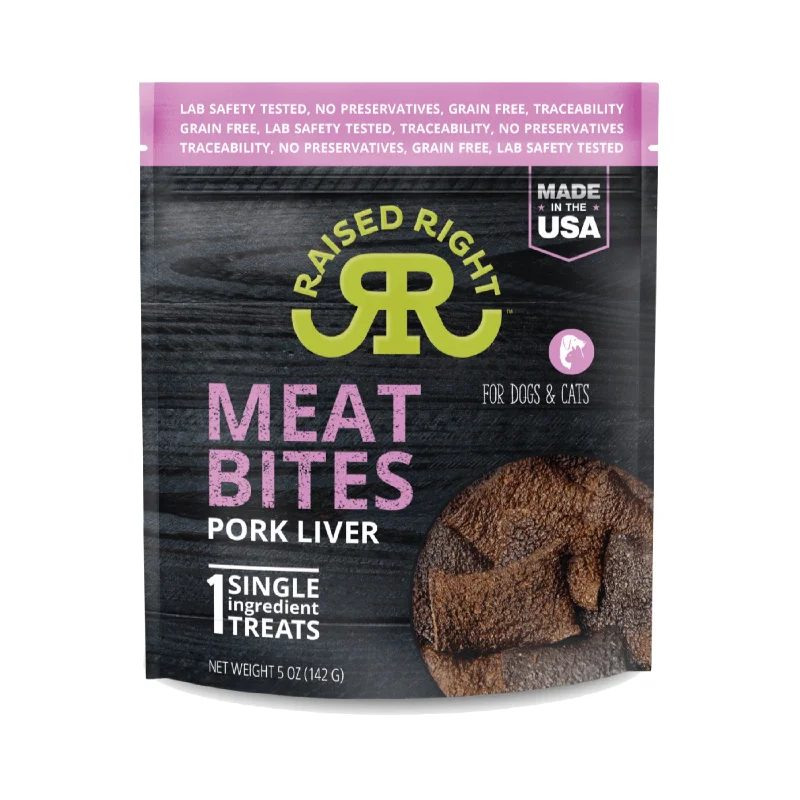 Raised Right Pork Liver Bites 5oz