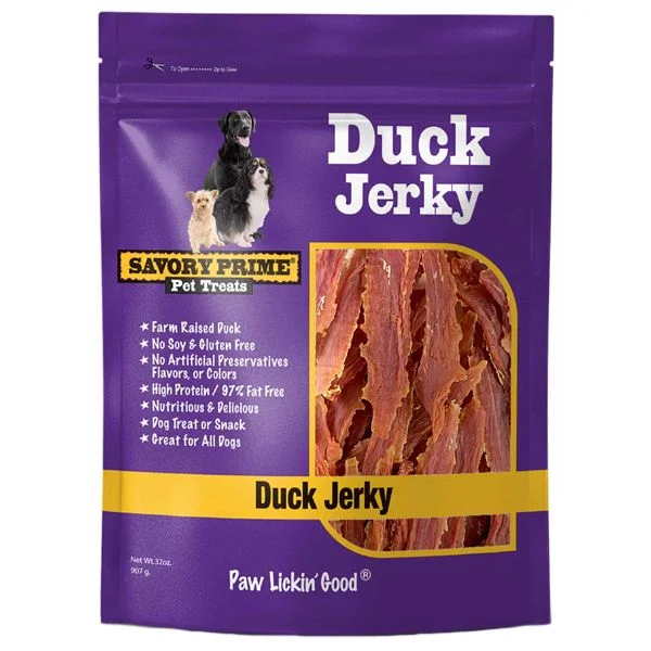 Savory Prime Duck Jerky Dog Treats 1lb