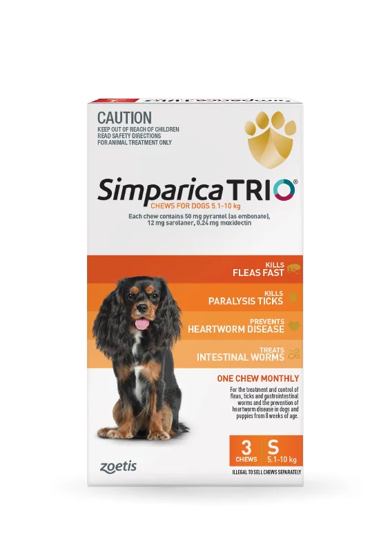 Simparica Trio Small Dog Chews 5.1-10kg