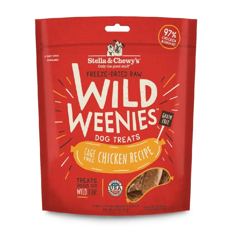 Stella & Chewy's Wild Weenies Grain Free Chicken Recipe Freeze Dried Raw Dog Treats