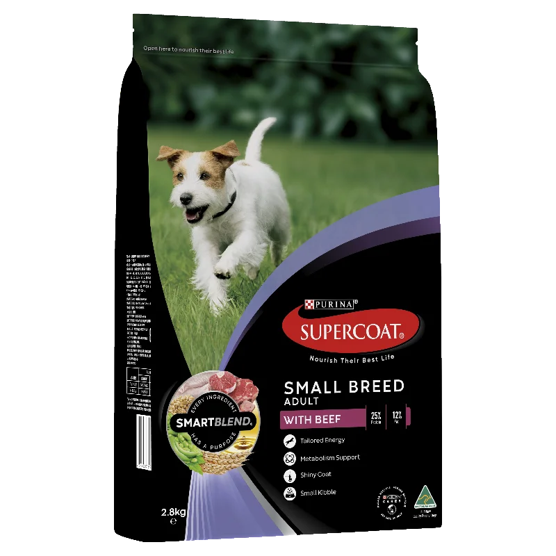 Supercoat Beef Small Breed Adult Dry Dog Food 2.8kg