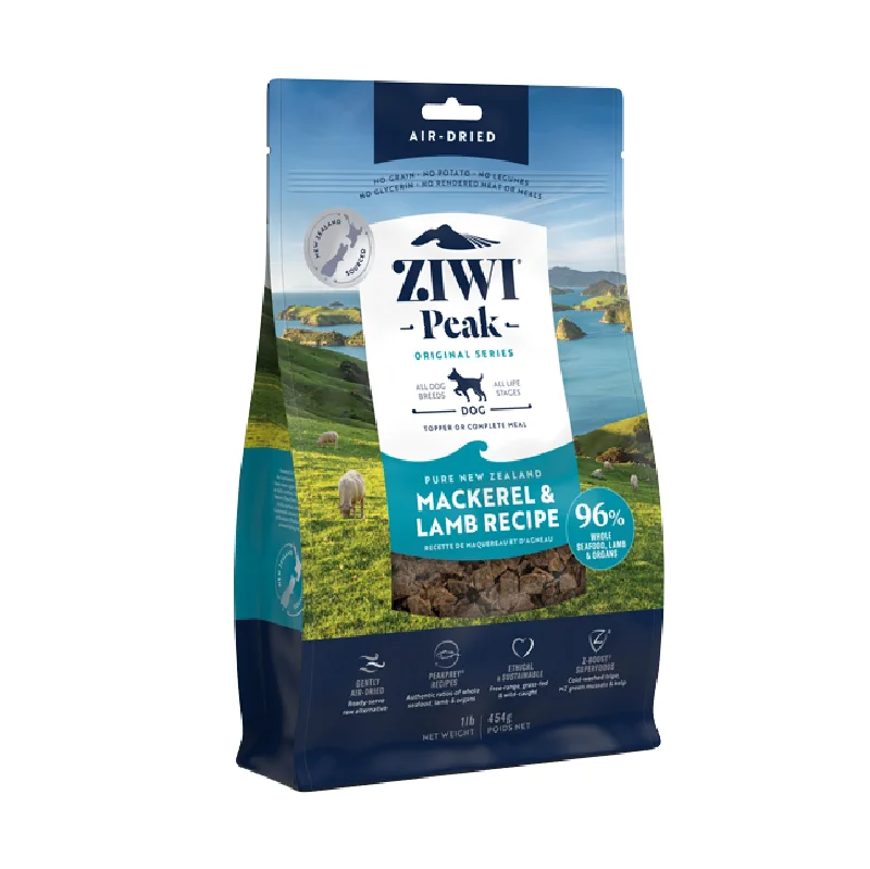 ZIWI Peak Air Dried Mackerel and Lamb Recipe Dog Food 454g