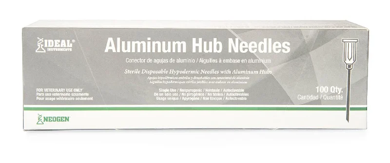 Aluminim Hub Needles, Box of 100