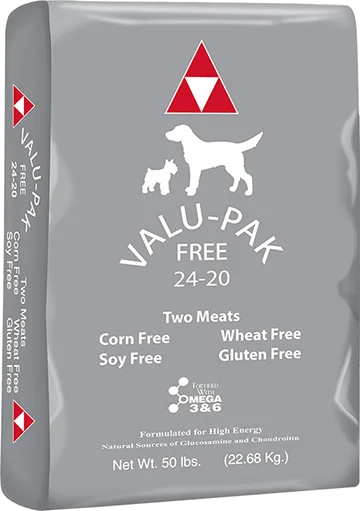 Valu-Pak Free 24-20 Dry Dog Food (Silver Bag), 50 lb