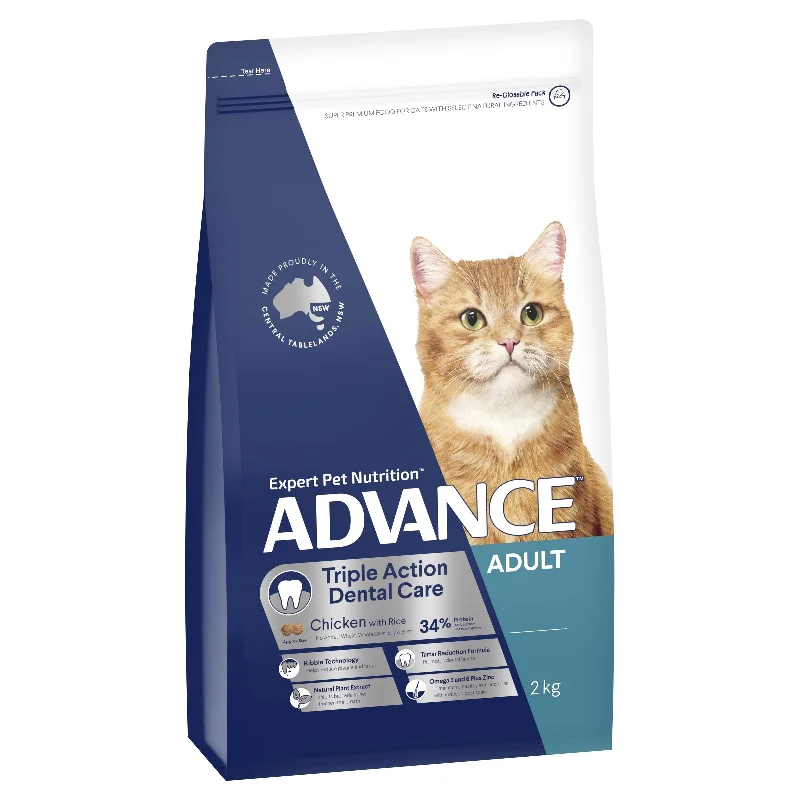 Advance Chicken and Rice Triple Action Dental Care Adult Cat Dry Food 2kg