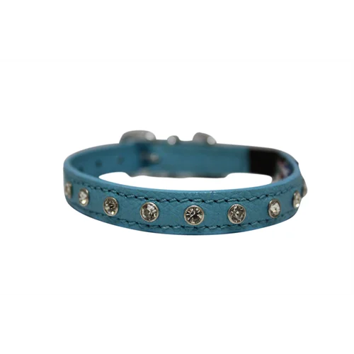 Athens Cat Collar with Rhinestones - Baby Blue