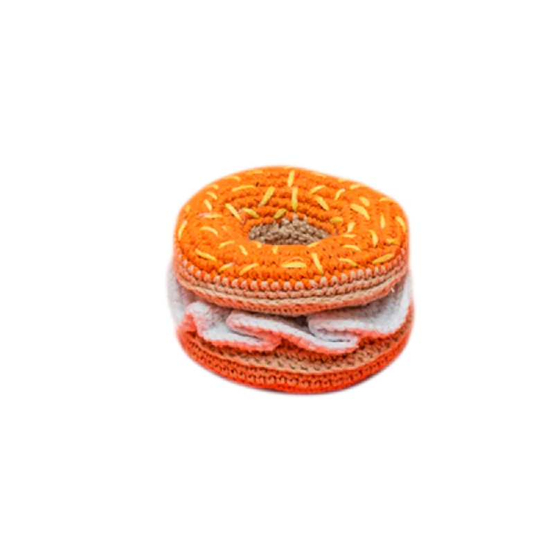 Bagel and Cream Cheese Dog Toy