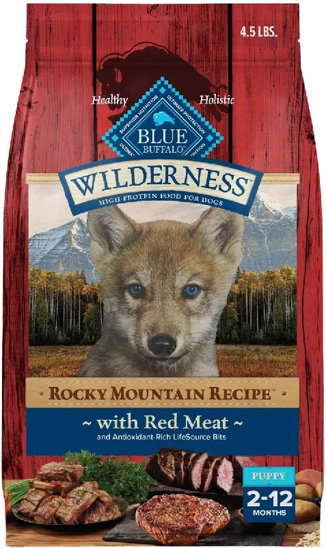 Blue Buffalo Wilderness Wholesome Grains Puppy Rocky Mountain Red Meat Recipe Dry Dog Food