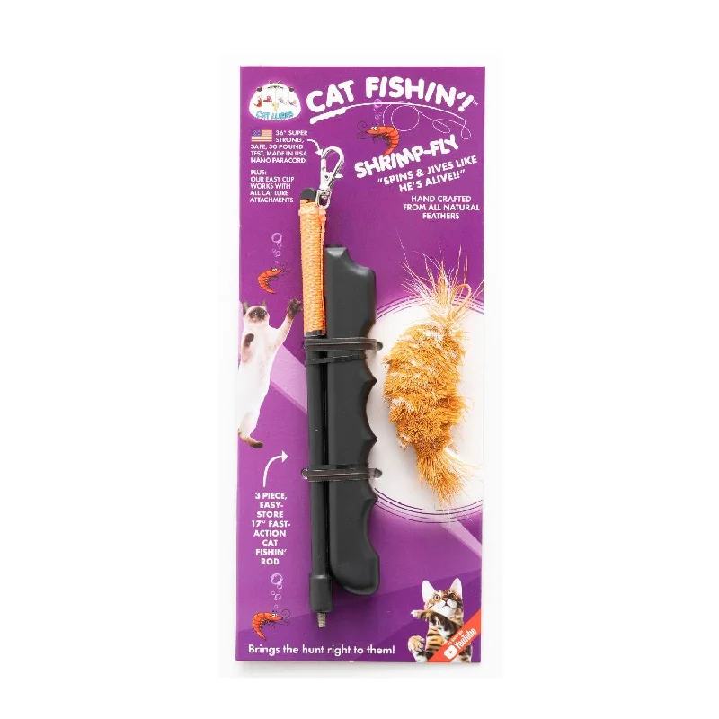 Cat Lures Interactive Teaser Fishin Rod Da Shrimp