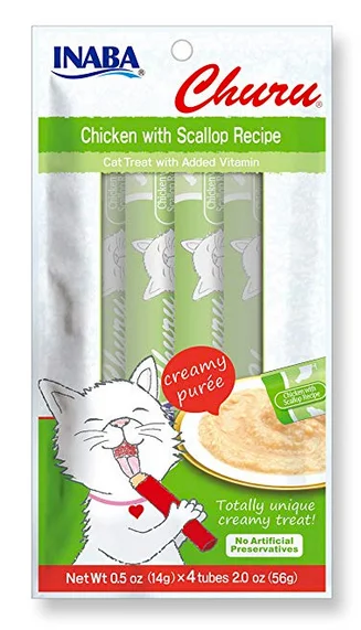 Churu Cat Grain Free Chicken w/ Scallop Tube