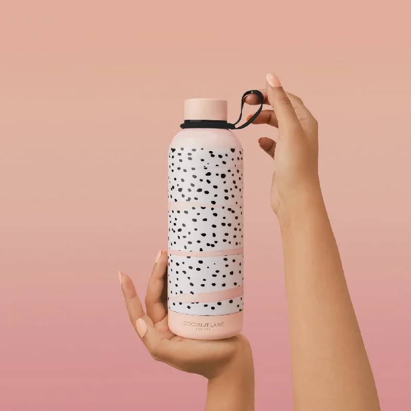 Cocopup London Pink Dalmatian Stainless Steel Water Bottle