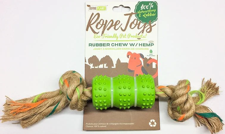 Rope Toys - Rubber Chew with Hemp - Small Size