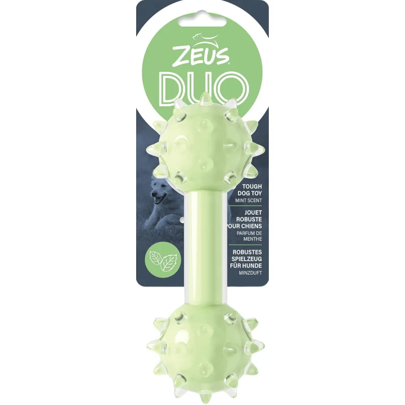 Dog Chewing Toy - DUO - Spike Dumbbell - Mint Scent