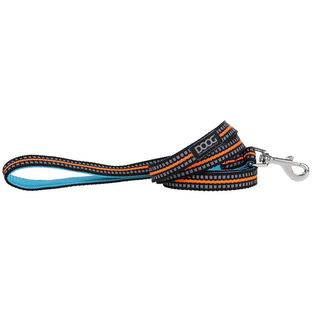 DOOG Neoprene Beethoven Neon Blue and Orange Dog Lead Small