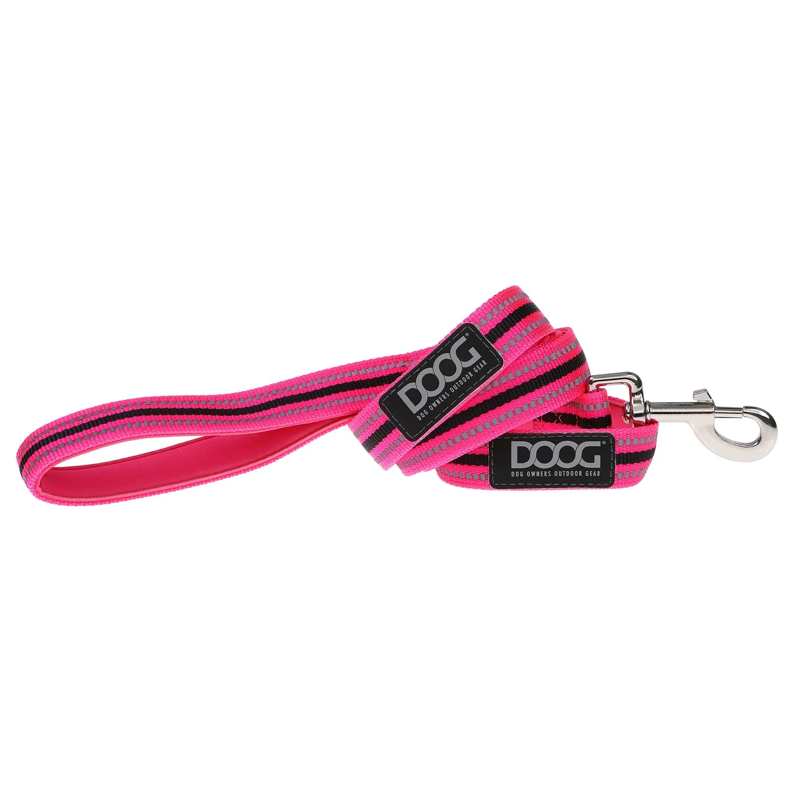 DOOG Neoprene Lady Neon Pink Dog Lead Large