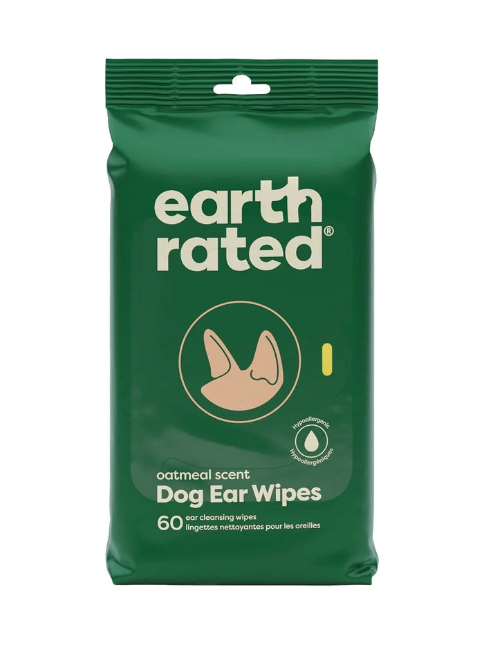 Earth Rated Dog Ear Cleansing Wipes 60ct