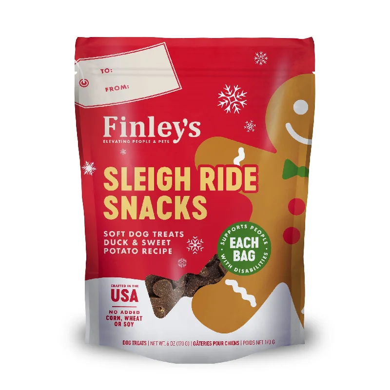 Finley's Barkery Sleigh Ride Snacks Duck and Sweet Potato Holiday Treats for Dogs