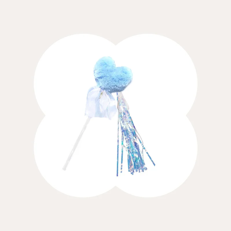 Blue Heart Cat Teaser Wand