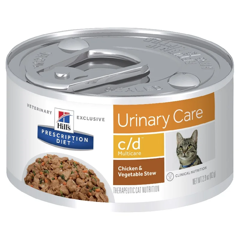 Hills Prescription Diet Cat c/d Multicare Urinary Care Chicken and Vegetable Stew Wet Food 82g