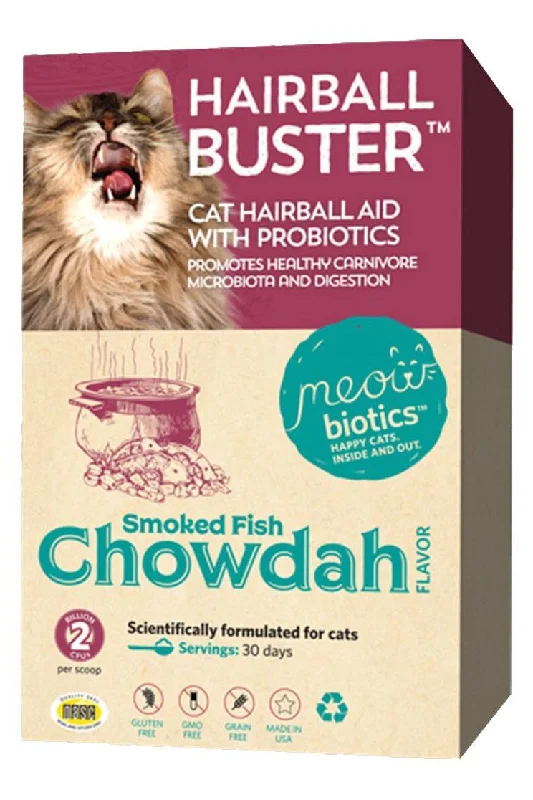 Meowbiotics Hairball Buster Hairball Aid With Probiotics Cat Supplement