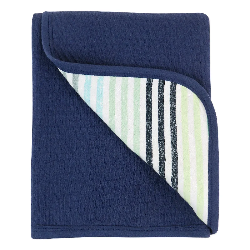 Organic Cotton Matelassé Reversible Receiving Blanket