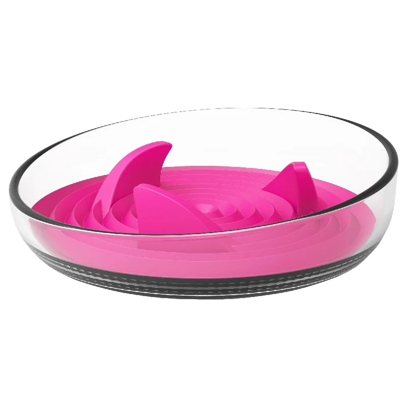 Pet Life® Cirlicue Shark Fin Slow Feeding Pet Bowl