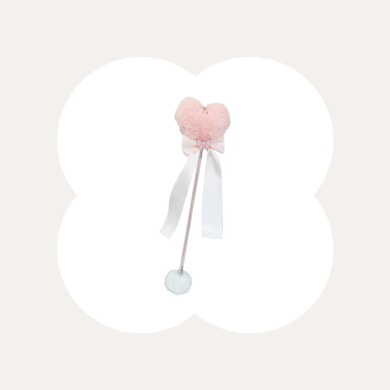 Pink Heart  Cat Teaser Wand